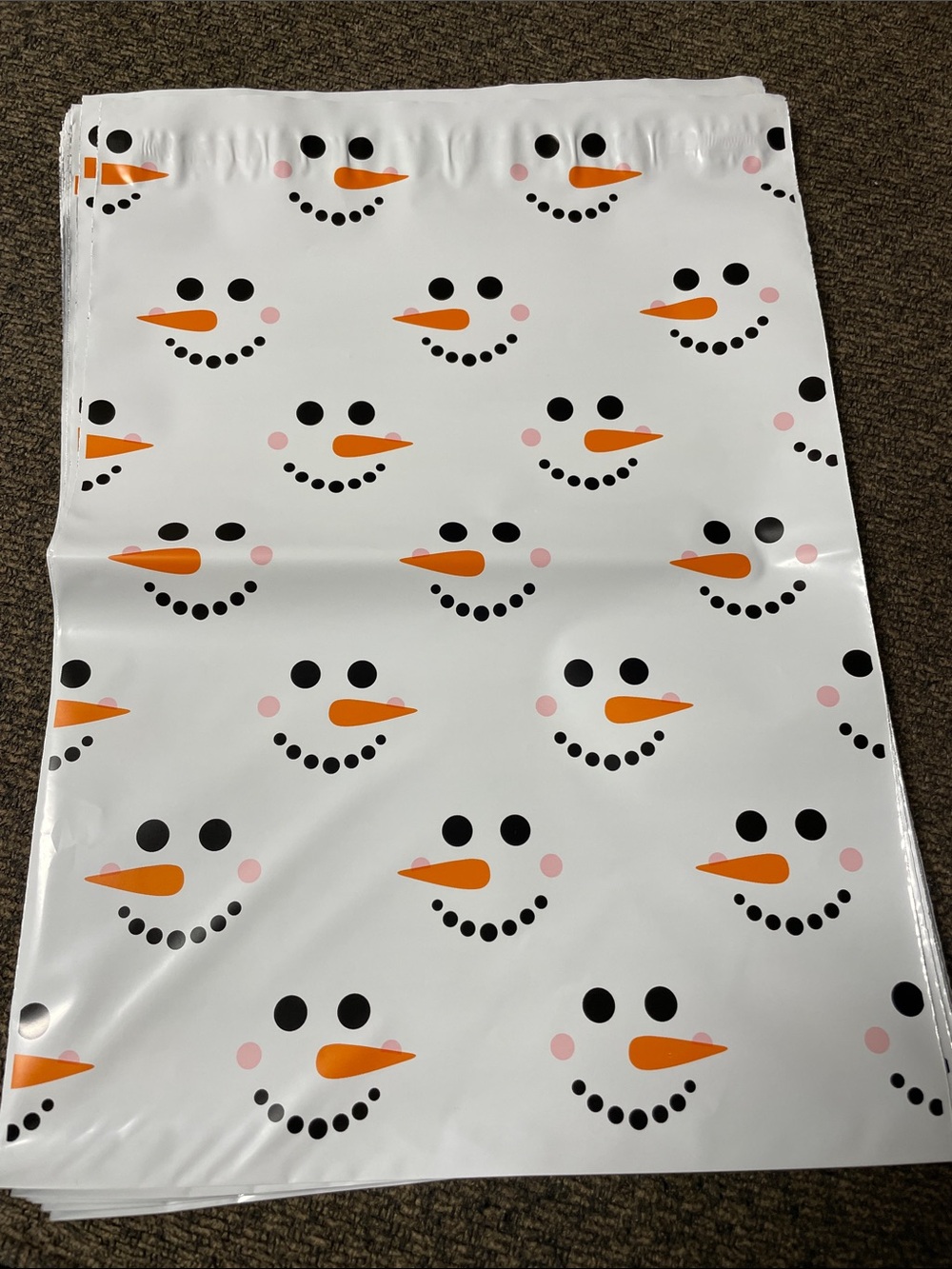 20 snowmen Polymailers
